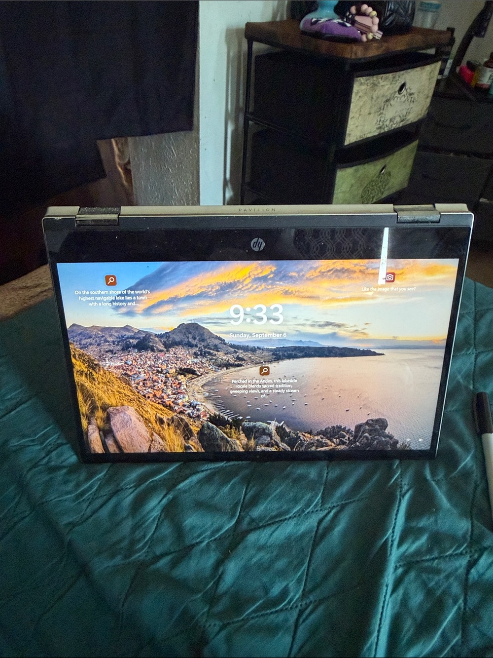 HP Pavilion Convertible Laptop in Black and Silver